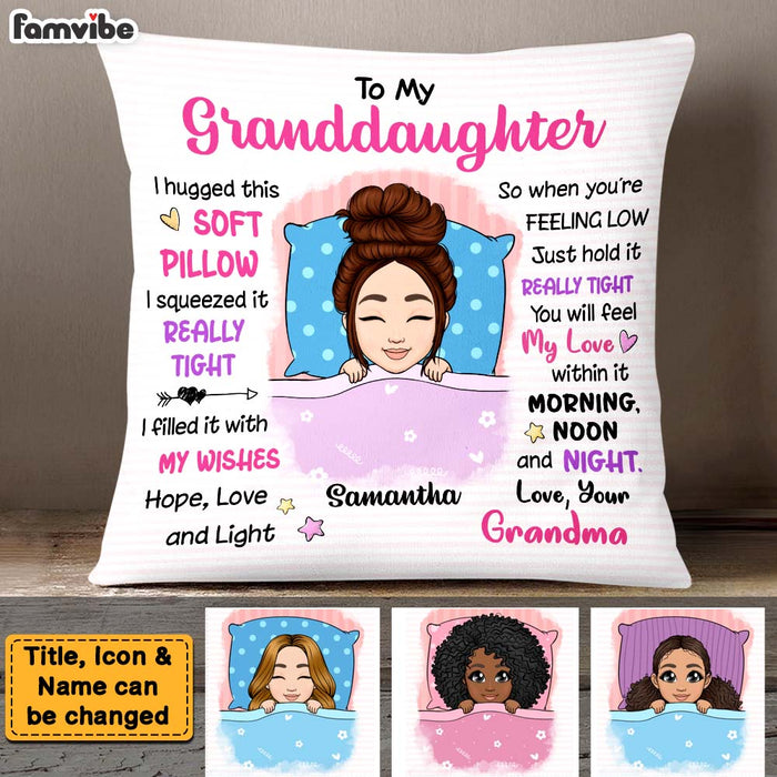 Personalized Granddaughter From Grandma I Hugged This Pillow 22894 1