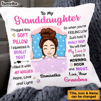 Personalized Granddaughter From Grandma I Hugged This Pillow 22894 thumb 1