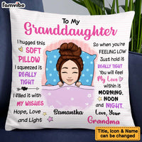 Personalized Granddaughter From Grandma I Hugged This Pillow 22894 thumb 1