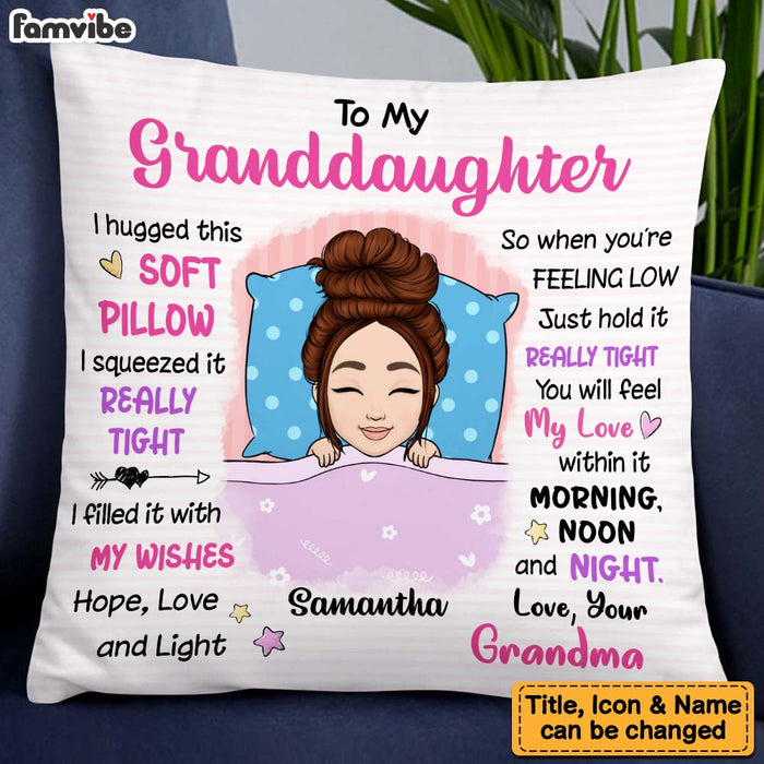 Personalized 'Hug This' Pillow: Gift for Granddaughter From Grandma ...