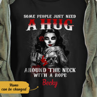 Personalized Skull Hug Around The Neck T Shirt JL304 95O58 thumb 1