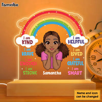 Personalized Daughter Granddaughter Kids Affirmations I Am Kind I Am Smart Plaque LED Lamp Night Light 22619 thumb 1