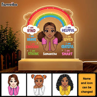 Personalized Daughter Granddaughter Kids Affirmations I Am Kind I Am Smart Plaque LED Lamp Night Light 22619 thumb 1