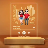 Personalized Custom Song Couples Plaque LED Lamp Night Light 22902 thumb 1