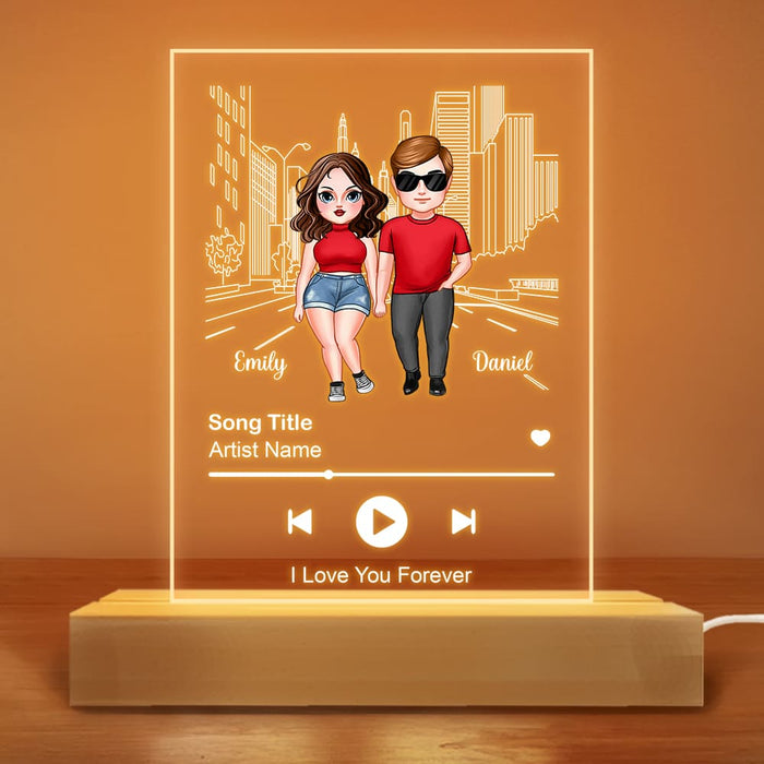 Personalized Custom Song Couples Plaque LED Lamp Night Light 22902 1