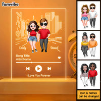 Personalized Custom Song Couples Plaque LED Lamp Night Light 22902 thumb 1