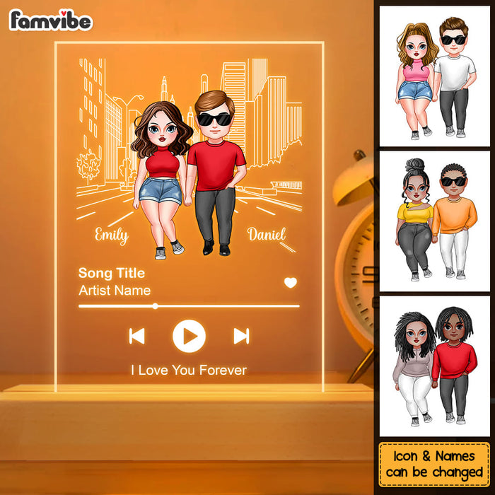 Personalized Custom Song Couples Plaque LED Lamp Night Light 22902 1