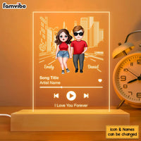 Personalized Custom Song Couples Plaque LED Lamp Night Light 22902 thumb 1