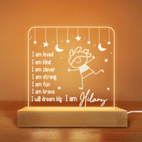 Personalized Affirmations Kids Night Plaque LED Lamp Night Light 22903 thumb 1