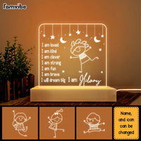 Personalized Affirmations Kids Night Plaque LED Lamp Night Light 22903 thumb 1