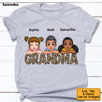 Personalized Leopard Grandma Cute Grandkids Laying Head On Arms Shirt - Hoodie - Sweatshirt 22905 thumb 1