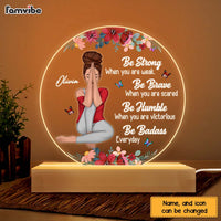 Personalized  Gift For Daughter Be Strong Plaque LED Lamp Night Light 22906 thumb 1