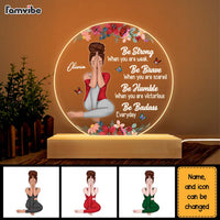 Personalized  Gift For Daughter Be Strong Plaque LED Lamp Night Light 22906 thumb 1