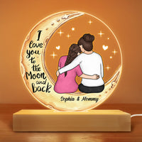 Personalized Gift For Daughter Love You To The Moon Plaque LED Lamp Night Light 22909 thumb 1