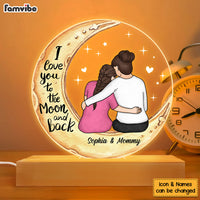 Personalized Gift For Daughter Love You To The Moon Plaque LED Lamp Night Light 22909 thumb 1