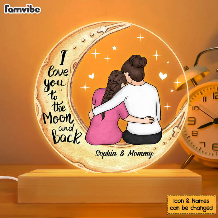 Personalized Gift For Daughter Love You To The Moon Plaque LED Lamp Night Light 22909 1