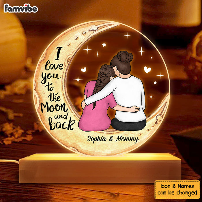 Personalized Gift For Daughter Love You To The Moon Plaque LED Lamp Night Light 22909 1