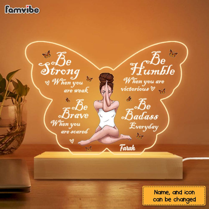 Personalized  Gift For Daughter Be Strong Plaque LED Lamp Night Light 22910 1