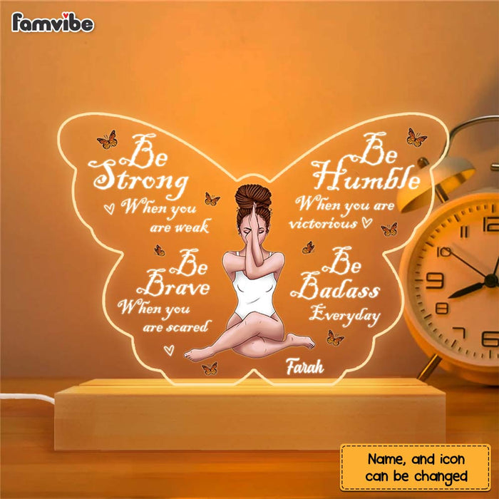 Personalized  Gift For Daughter Be Strong Plaque LED Lamp Night Light 22910 1