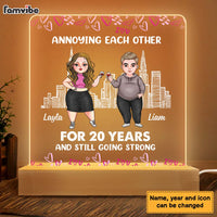 Personalized Couple Annoying Each Other Plaque LED Lamp Night Light 22715 thumb 1