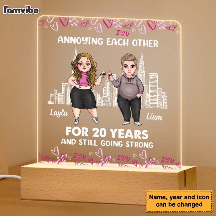 Personalized Couple Annoying Each Other Plaque LED Lamp Night Light 22715 1