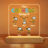 Personalized Gift Grandma Belong Plaque LED Lamp Night Light 22913 thumb 1