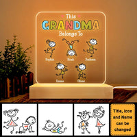 Personalized Gift Grandma Belong Plaque LED Lamp Night Light 22913 thumb 1