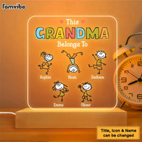 Personalized Gift Grandma Belong Plaque LED Lamp Night Light 22913 thumb 1