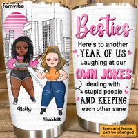 Personalized Gift For Friends Sistas Soul Sisters Laughing At Our  Own Jokes Steel Tumbler 22915 thumb 1