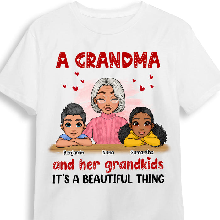 Personalized Grandma And Her Grandkids Shirt - Hoodie - Sweatshirt 22919 1