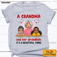 Personalized Grandma And Her Grandkids Shirt - Hoodie - Sweatshirt 22919 thumb 1