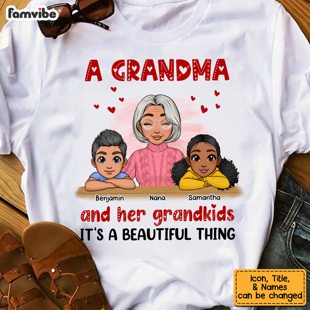 Personalized Grandma And Her Grandkids Shirt 22919 Primary Mockup