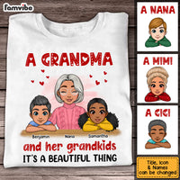 Personalized Grandma And Her Grandkids Shirt - Hoodie - Sweatshirt 22919 thumb 1