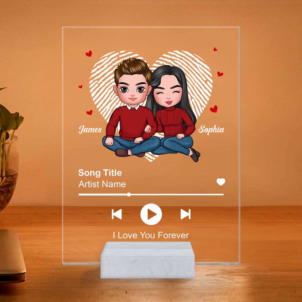 Personalized Couples Gifts Custom Song Acrylic Plaque 22920 Primary Mockup