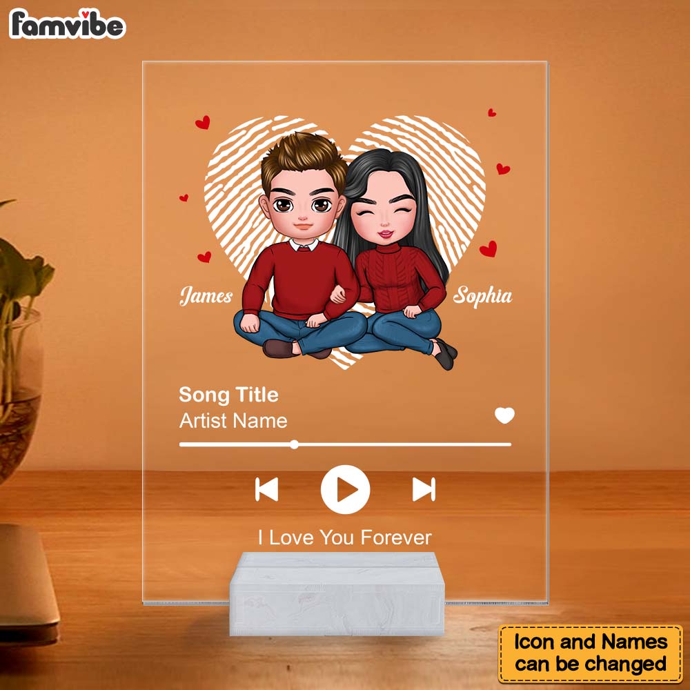 Personalized Couples Gifts Custom Song Acrylic Plaque 22920 Primary Mockup
