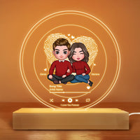 Personalized Couples Romantic Gifts Custom Song Plaque LED Lamp Night Light 22921 thumb 1