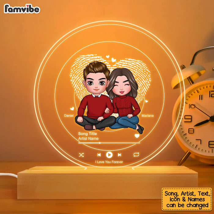 Personalized Couples Romantic Gifts Custom Song Plaque LED Lamp Night Light 22921 1