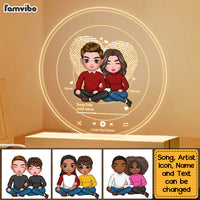 Personalized Couples Romantic Gifts Custom Song Plaque LED Lamp Night Light 22921 thumb 1