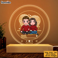 Personalized Couples Romantic Gifts Custom Song Plaque LED Lamp Night Light 22921 thumb 1