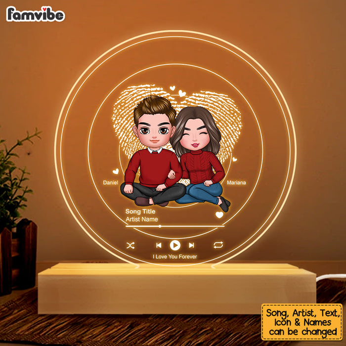 Personalized Couples Romantic Gifts Custom Song Plaque LED Lamp Night Light 22921 1