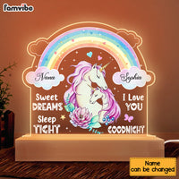 Personalized Gift For Granddaughter Sweet Dreams   I Love You  Goodnight Plaque LED Lamp Night Light 22925 thumb 1