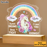 Personalized Gift For Granddaughter Sweet Dreams   I Love You  Goodnight Plaque LED Lamp Night Light 22925 thumb 1