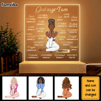 Personalized Daughter God Says I Am Bible Verses Plaque LED Lamp Night Light 22926 thumb 1
