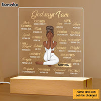 Personalized Daughter God Says I Am Bible Verses Plaque LED Lamp Night Light 22926 thumb 1