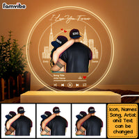 Personalized Couples Custom Song Music Record Plaque LED Lamp Night Light 22927 thumb 1