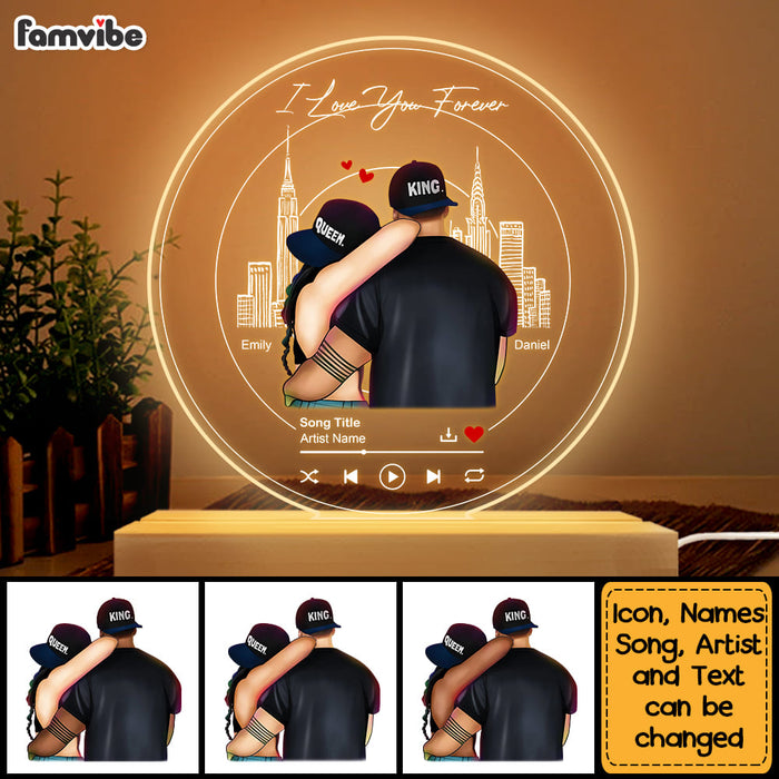 Personalized Couples Custom Song Music Record Plaque LED Lamp Night Light 22927 1