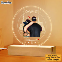 Personalized Couples Custom Song Music Record Plaque LED Lamp Night Light 22927 thumb 1