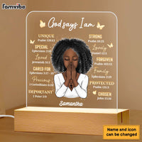Personalized  Gift For Daughter God Says I Am Plaque LED Lamp Night Light 22929 thumb 1