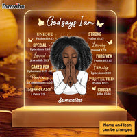 Personalized  Gift For Daughter God Says I Am Plaque LED Lamp Night Light 22929 thumb 1