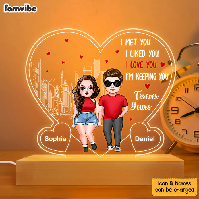 Personalized I Met You I Liked You I'm Keeping You Couples Plaque LED Lamp Night Light 22930 1